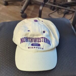 Northwestern Wildcats- Lids White and Purple Adjustable Baseball Cap